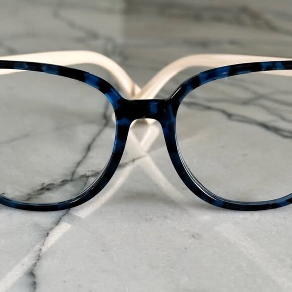 Valentino Eyeglasses - Womens - Blue Havana - Picture 2 of 6